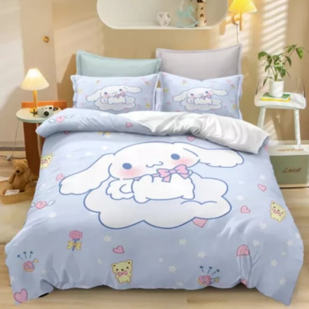 Cinnamoroll 3D Duvet Cover & 2 Pillowcases Twin Size 172x218cm